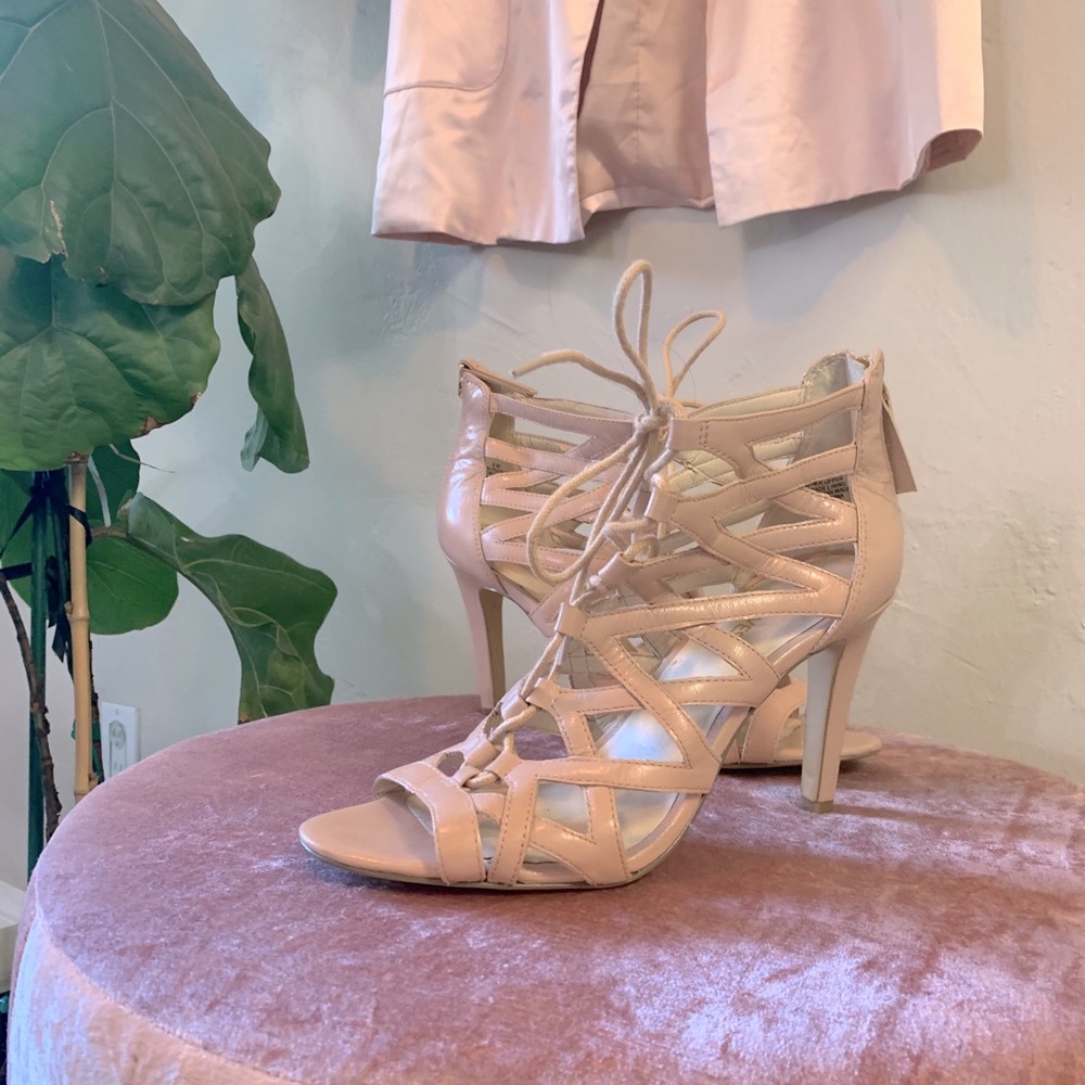 Strapping Nude heels- Nine West